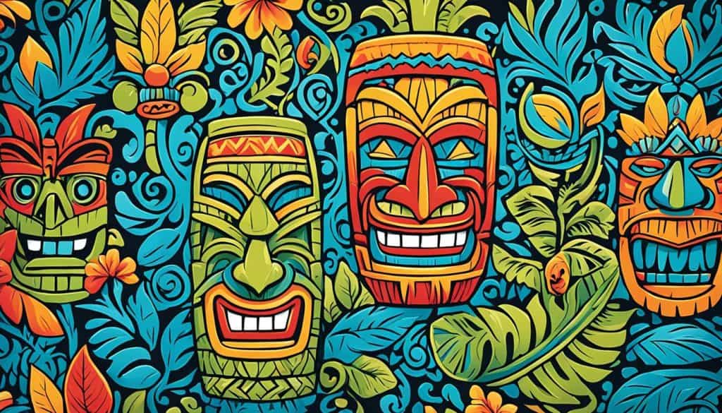 Desain dan Tema Tiki Tiki Hold n Win Desain dan Tema Tiki Tiki Hold n Win