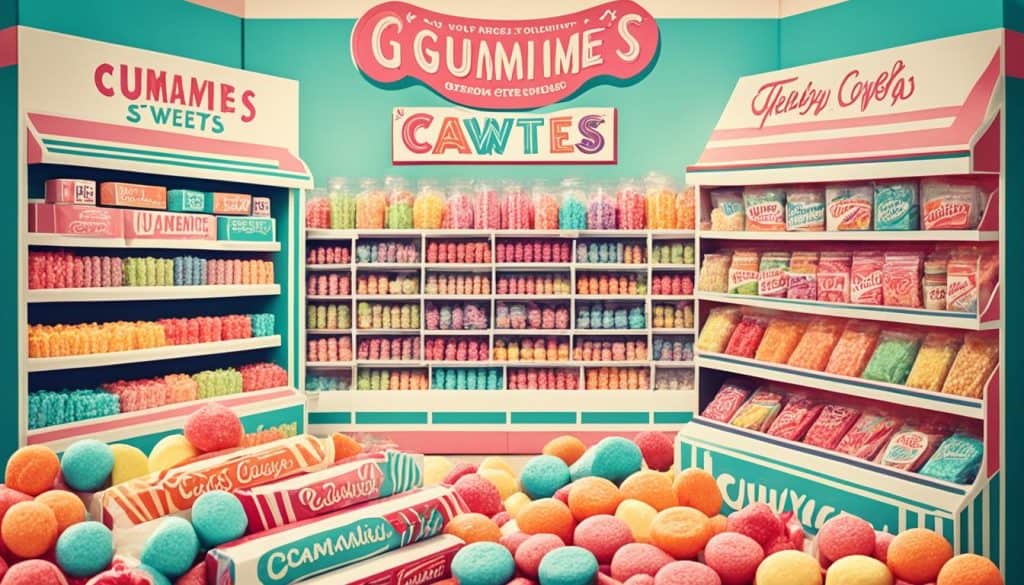 desain kemasan permen Retro Sweets